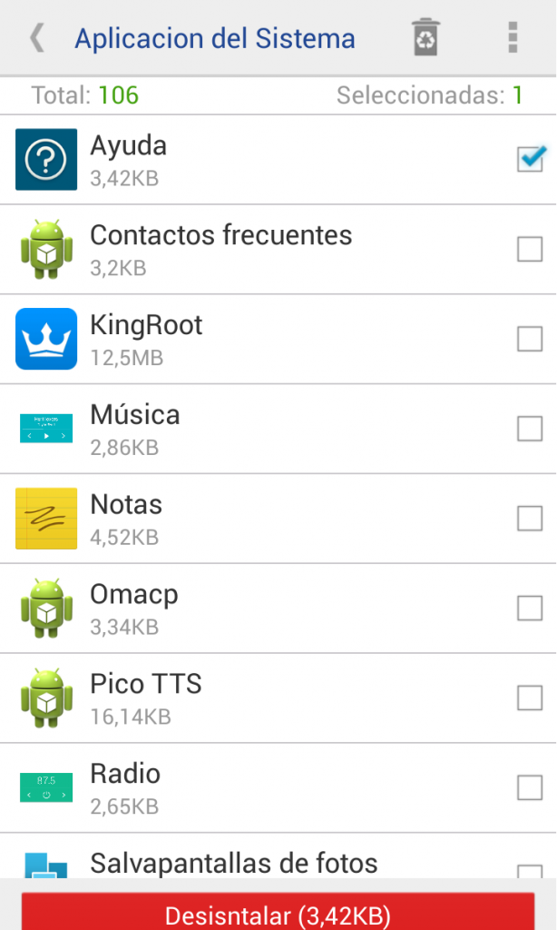 eliminar aplicaciones preinstaladas de tu dispositivo