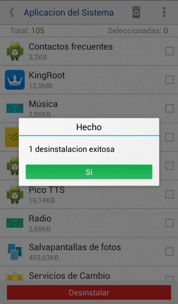 Remover aplicaciones y juegos que vienen de fábirca