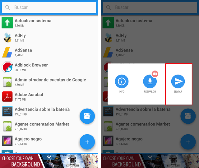 Cómo compartir aplicaciones instaladas en tu móvil por Bluetooth