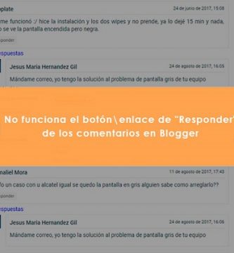 No funciona el botón enlace de Responder de los comentarios en Blogger