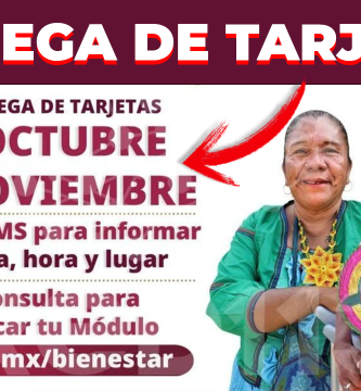 entrega de TARJETAS PENSIÓN Mujeres Bienestar del 7 de Octubre al 7 de Noviembre