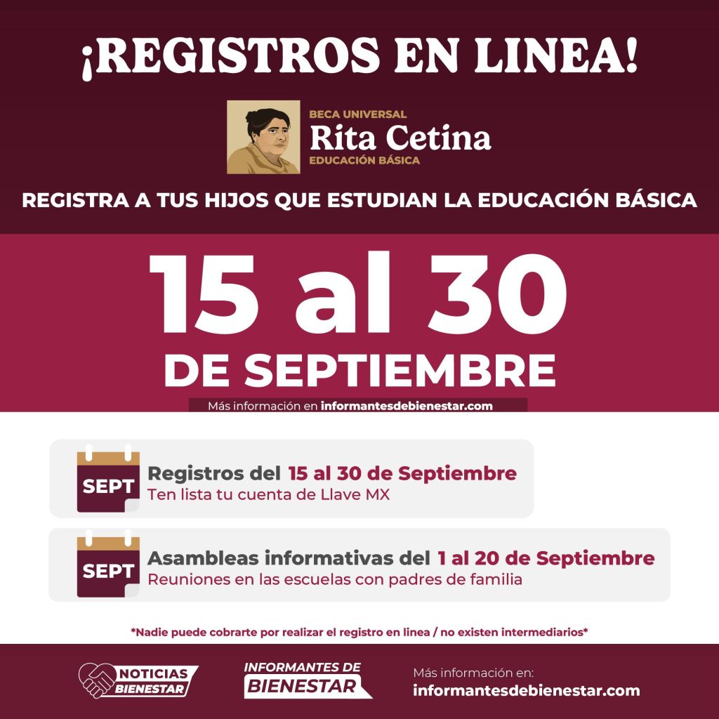 registros en linea beca rita cetina