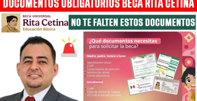 BECA RITA CETINA PRIMARIA 2026 DOCUMENTOS OBLIGATORIOS para el REGISTRO Julio Leon Informa