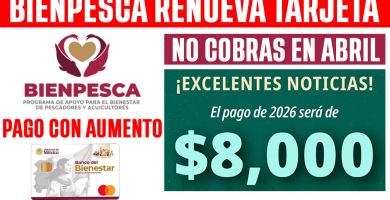 BIENPESCA 2026 RENUEVA TU TARJETA YA o NO COBRAS 8000 FECHAS Y REQUISITOS