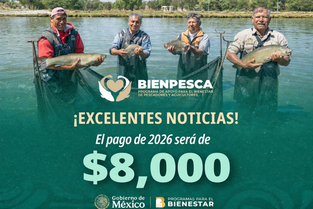Bienpesca 2026 aumenta a 8 mil pesos