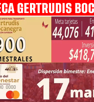 PAGO Beca Gertrudis Bocanegra MARZO 2026 ENERO - FEBRERO PRIMER PAGO NUEVO INGRESO 17 de MARZO