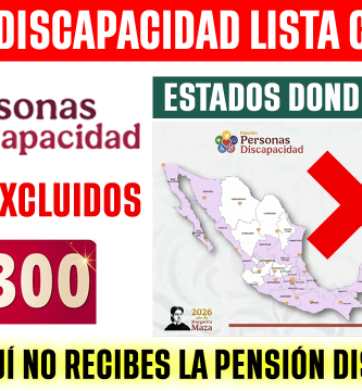 PENSION DISCAPACIDAD 2026 ESTADOS DONDE NO APLICA Y NO ES UNIVERSAL REVISA SI TE QUEDAS FUERA