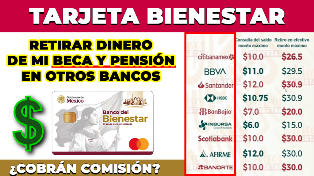 RETIRAR DINERO con la TARJETA BIENESTAR en OTROS BANCOS