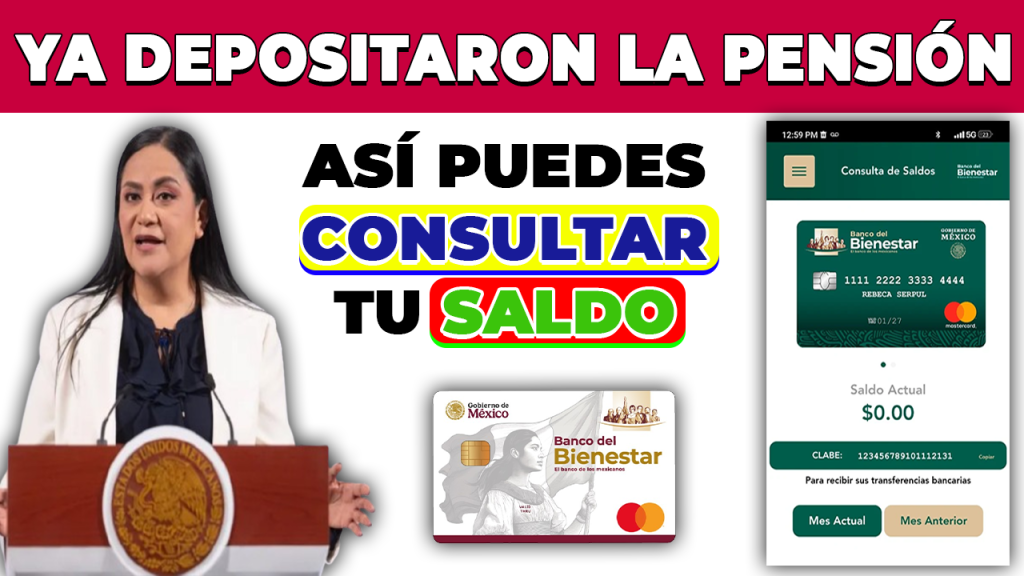 como saber si YA DEPOSITARON la PENSION BIENESTAR y CONSULTAR SALDO