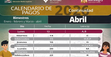 oficial Calendario de Pagos Beca Rita Cetina Abril 2026 Fechas y Montos