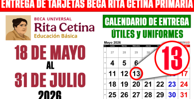 CONFIRMADO ENTREGA de TARJETAS Beca Rita Cetina en MAYO mas PAGO de 2500 de UTILES y UNIFORMES