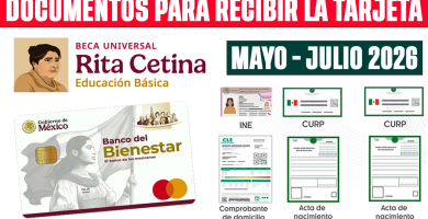 DOCUMENTOS OBLIGATORIOS para la Tarjeta Rita Cetina 2026 Primaria 2500 utiles y Uniformes