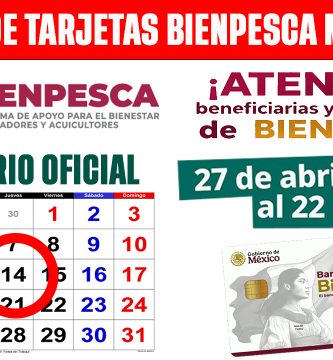 Entrega de TARJETAS Bienpesca 2026 del 27 de abril al 22 de mayo No pierdas tus 8000 pesos