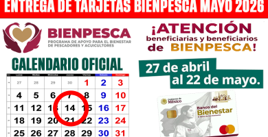 Entrega de TARJETAS Bienpesca 2026 del 27 de abril al 22 de mayo No pierdas tus 8000 pesos