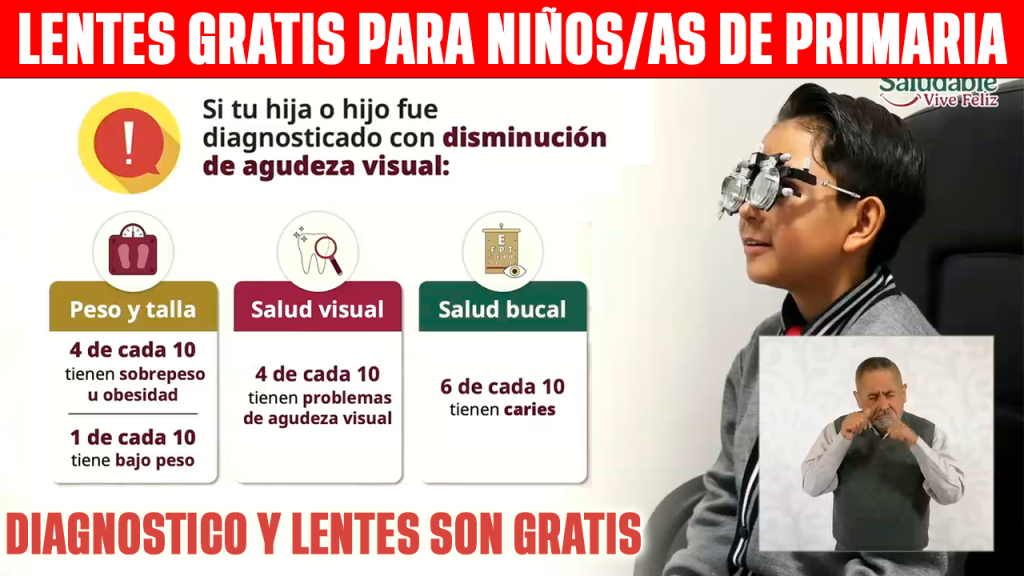 LENTES GRATIS para niños y niñas 2026 OFICIAL como solicitarlos y recibirlos GRATIS paso a paso