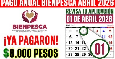 OFICIAL PAGO BIENPESCA INICIA HOY 1 DE ABRIL YA TE LLEGARON LOS 8000