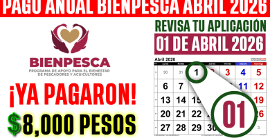 OFICIAL PAGO BIENPESCA INICIA HOY 1 DE ABRIL YA TE LLEGARON LOS 8000