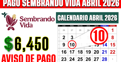 PAGO Sembrando Vida ABRIL 2026 CONFIRMADO 6450 HOY YA TE DEPOSITARON