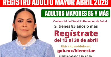REGISTRO ABRIL 2026 Adulto Mayor del 13 al 30 CREDENCIAL Servicio Universal de Salud