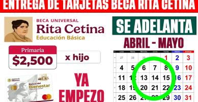 BECA RITA CETINA 2026 ADELANTAN ENTREGA DE TARJETAS 2500 PARA UTILES Y UNIFORMES