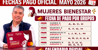 CONFIRMADO PAGO MUJERES CON BIENESTAR MAYO 2026 FECHAS DE COBRO 2500 y CALENDARIO POR LETRAS