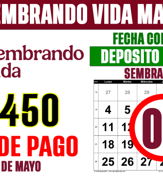 PAGO Sembrando Vida MAYO 2026 6450 EL 7 DE MAYO FECHA OFICIA
