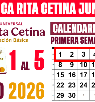 Calendario Oficial BECA RITA CETINA Primera Semana de Pagos del 1 al 5 de Junio 2026