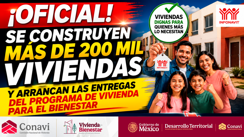 OFICIAL Ya se Construyen Más de 200 Mil Viviendas y Comienza las Entregas en Todo Mexico