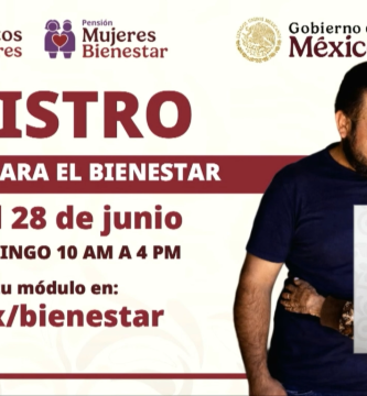 REGISTROS ABIERTO DEL 22 AL 28 DE JUNIO Pensión Adultos Mayores y Mujeres Bienestar 2026