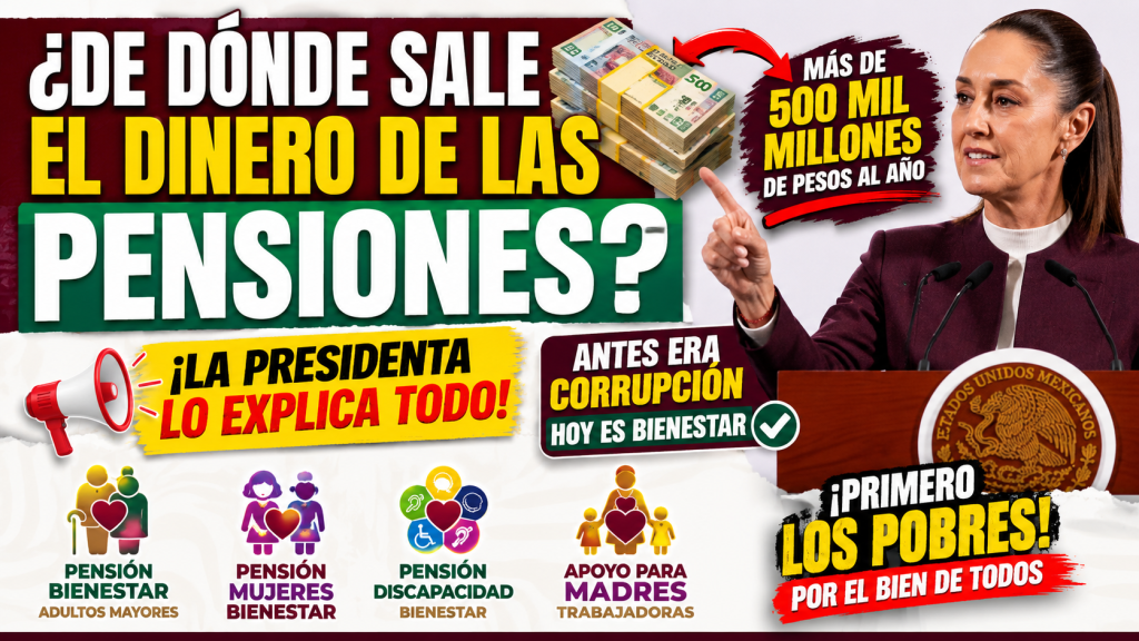 De Donde Sale el Dinero de las Pensiones del Bienestar Claudia Sheinbaum lo Explica