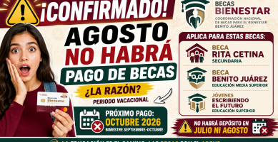 OFICIAL NO Habra PAGO de Becas Bienestar en Agosto 2026
