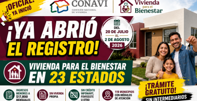 registro Vivienda para el Bienestar en 23 estados CONAVI lanza la Convocatoria 2026 requisitos, fechas y municipios participantes