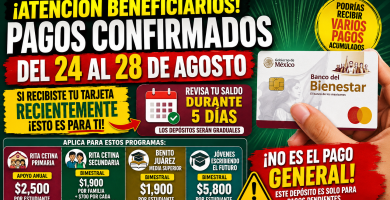BECAS BIENESTAR confirman PAGOS del 24 al 28 de Agosto