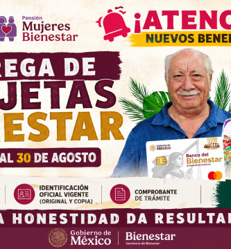 Entrega de tarjetas Pension Adultos Mayores y Mujeres 60-64 a nuevos beneficiarios del 24 al 30 de agosto