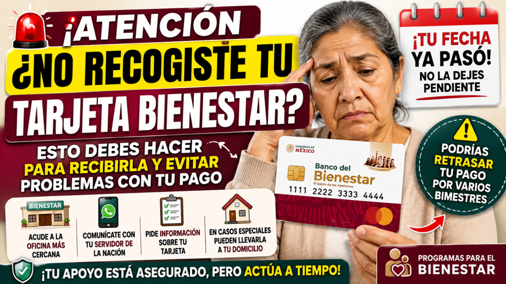 No recogiste tu Tarjeta del Bienestar Esto debes hacer para recibirla y evitar problemas con tu pago