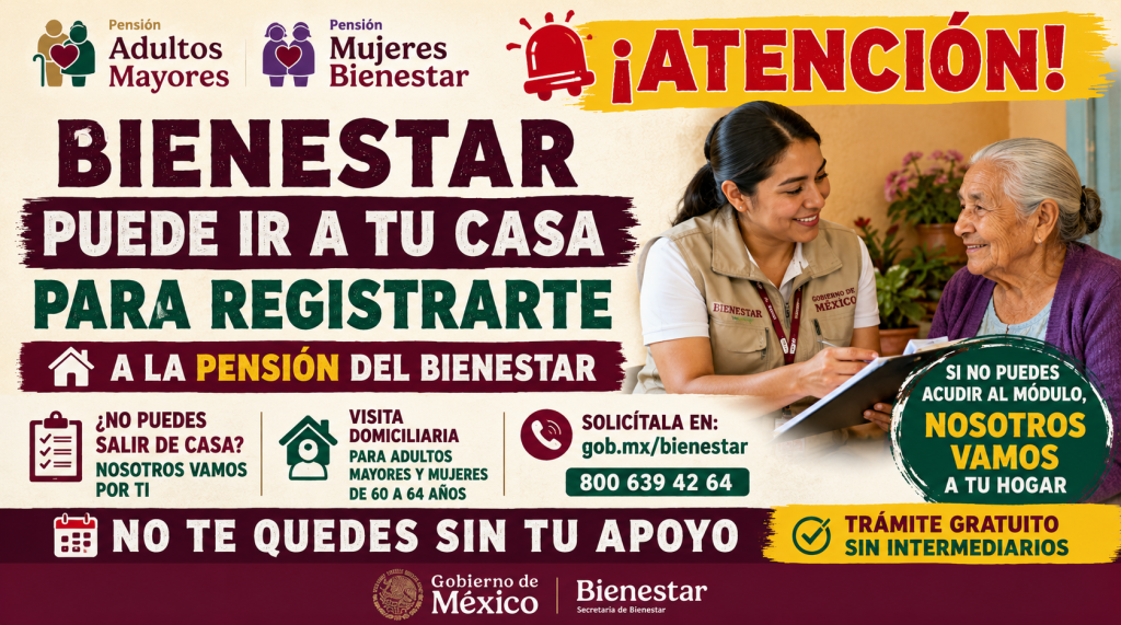 REGISTRO PENSION sin salir de casa VISITA DOMICILIARIA