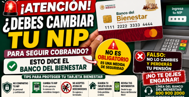 SI NO CAMBIAS el NIP de tu TARJETA no podras cobras tu PENSION Adulto Mayor y Mujeres 60-64
