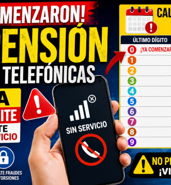 Ya comenzaron a SUSPENSER LINEAS telefonicas calendario segun su ultimo digito