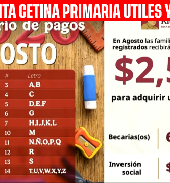 calendario de pago rita cetina primaria
