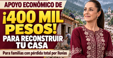 Apoyo económico de 400 mil pesos para reconstruir tu casa