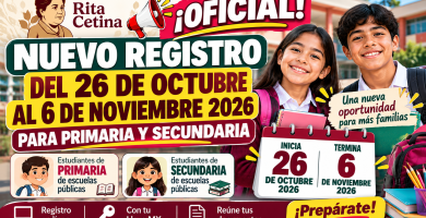 Oficial Nuevo registro Beca Rita Cetina octubre 2026
