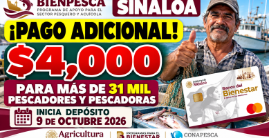 Pago adicional Bienpesca en Sinaloa
