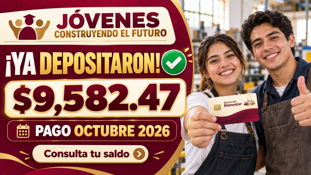 Pago confirmado de Jóvenes Construyendo el Futuro octubre