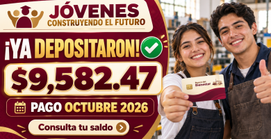 Pago confirmado de Jóvenes Construyendo el Futuro octubre